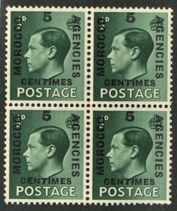 GREAT BRITAIN - MOROCCO - SC #237 - MINT NH BLOCK OF 4 - 1936 - Item GBMOR009