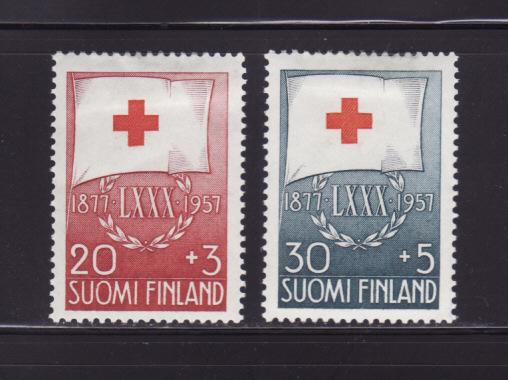 B146-B147 MHR Red Cross, Flags Europe - Finland, Semi-Postal Stamp / HipStamp