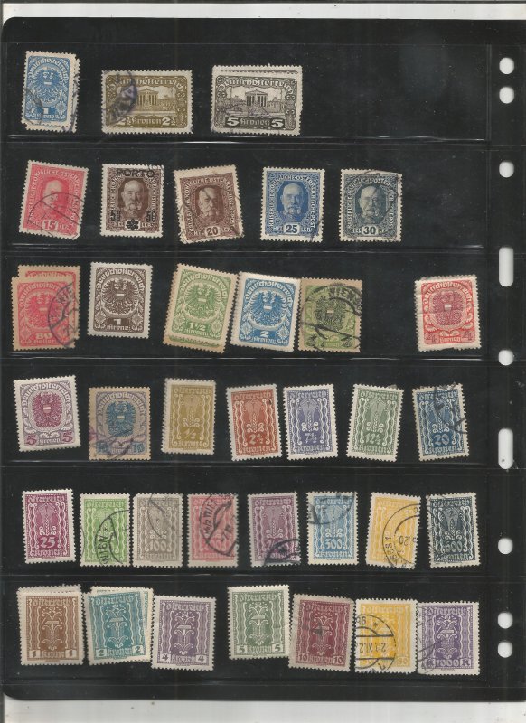 AUSTRIA COLLECTION ON STOCK PAGES, BOTH MINT AN USED