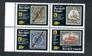 Marshall Islands #50 - 53  Philatelic Salon MNH block of 4