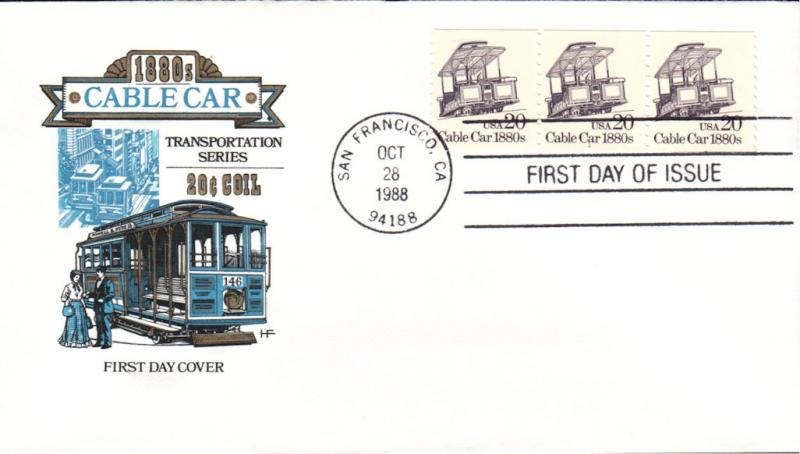 #2263 Cable Car 1880s PNC Farnam FDC