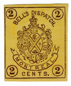 (I.B) Canada Local Post : Bell's Dispatch 2c (Montreal)