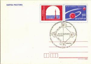 Poland, Worldwide Government Postal Card, Space, Telephone and Telegraph