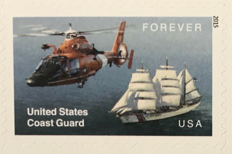 5008   U.S. Coast Guard    MNH Forever sheet of 20    FV $11.00   Issued in 2015