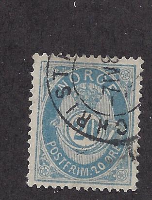 Norway, 44, Post Horn Single,**Used**#5