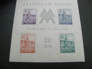 GERMANY MNH 1946 SBZ SIGNED JASCH  BLOCK 5 Xa XF (138)