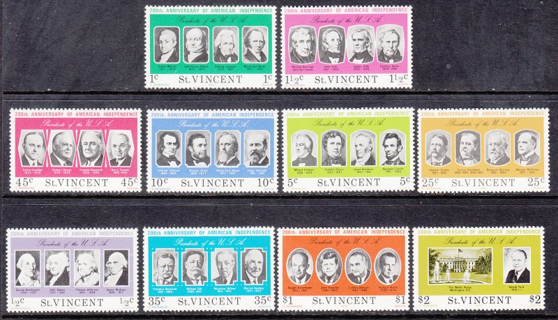 St Vincent 435-444 US Presidents MNH VF