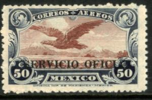 MEXICO CO19, 50cts OFFICIAL AIR MAIL, UNUSED, H OG. F-VF.