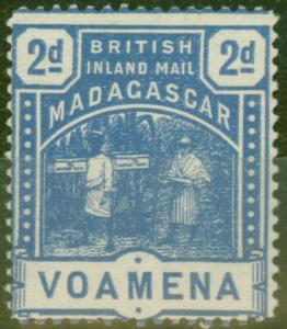 Madagascar 1895 2d Blue SG57 V.F Very Lightly Mtd Mint