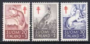 Finland B163-B165 Mammals MNH VF