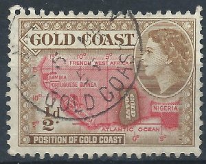 Gold Coast 1952 - ½d Elizabeth II - SG153 used