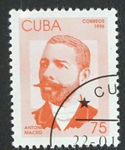 CUBA Sc# 3711   CUBAN PATRIOTS   Antonio Maceo  75c   1996 used cto