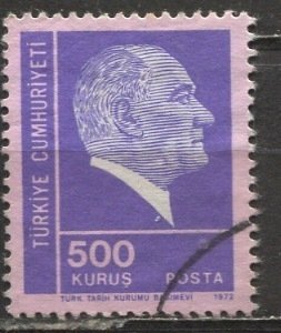 Turkey 1972: Sc. # 1932; Used Single Stamp