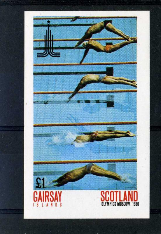 Gairsay Islands (Scotland) 1980 Moscow Olympics s/s Imperforated mnh.vf