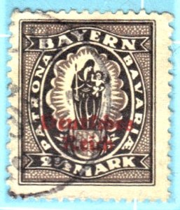 BAVARIA, BAYERN SCOTT# 270 MNH 2 1/2m 1920 OVERPRINT