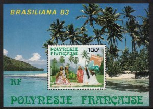 FRENCH POLYNESIA 1983 Brasiliana '83 S/S; Scott C200a; MNH