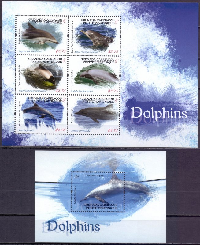 Grenada. 2012. Dolphins fauna. MNH.