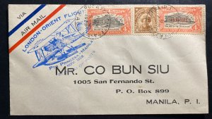 1928 Pto Princesa Philippines First Orient Flight Airmail Cover To Manila