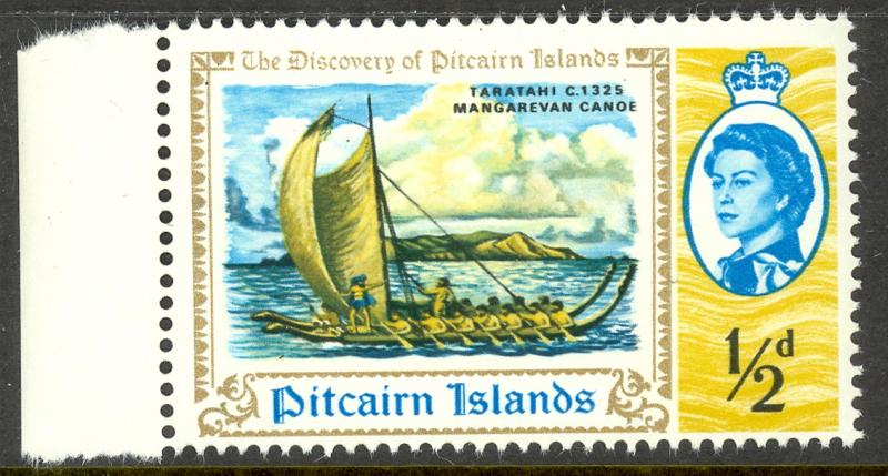 PITCAIRN ISLANDS 1967 1/2d Discovery of Pitcairn Island Issue Sc 67 MNH