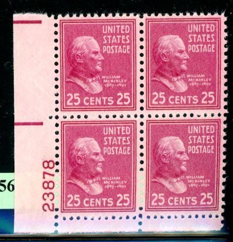 PKStamps - USA - 829 - MNH - Plate Block #27-756