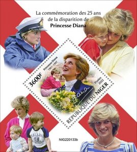 Niger - 2022 Princess Diana Anniversary - Stamp Souvenir Sheet - NIG220133b