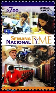 2724 MEXICO 2010 PYME, SMALL AND MEDIUM ENTERPRISES, TRACTOR, JOBS, MNH