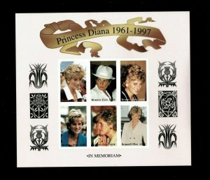 Burkina Faso 1998 - Princess Diana In Memoriam - Scott 1091 IMERF Sheet of 6 MNH