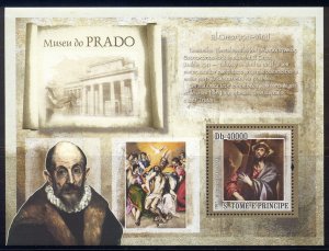 St Thomas & Prince Is. - 2007 MNH El Greco art souvenir sheet #1738 cv $ 6.50