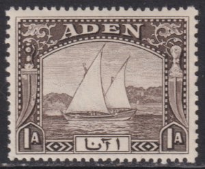 1937 Aden 1 Anna Dhow issue MLH Sc# 3 CV: $4.00