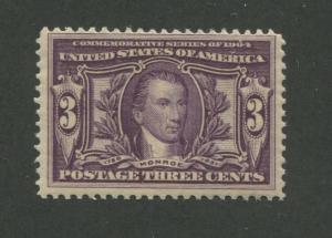 1904 United States Postage Stamp #325 Mint Never Hinged F/VF Original Gum