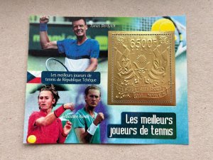 Sport, Tennis 2023 year 5 blocks Foil. Gold.  perforated  NEW