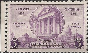 # 782 MINT NEVER HINGED ARKANSAS CENTENNIAL