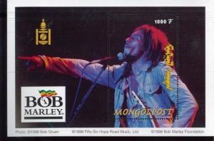 BOB MARLEY Souvenir Sheet - MONGOLIA #2333 MNH - E18