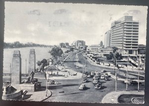 1964 Cairo Egypt Airmail RPPC Postcard cover To Eugene OR USA Nile Hilton Hotel