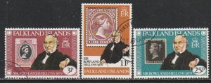 1979 Falkland Islands - Sc 291-3 - used VF - 3 single - Roland Hill