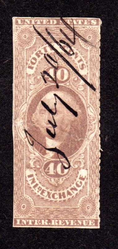 Revenue Stamp  Scott # R53c  used CV = $ 8.00    Lot 190149