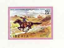 Liberia 1974 Centenary of UPU 25c Pony Express Rider impe...