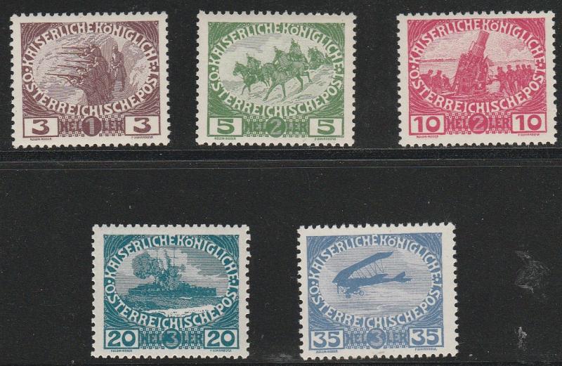 AUSTRIA #B3-7 MINT NEVER HINGED COMPLETE