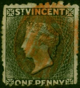 St Vincent 1872 1d Black SG18 Good Used