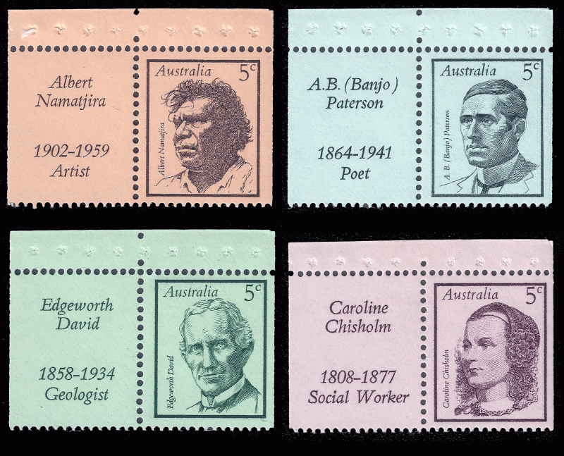 Australia 1968 booklet difinitives Sc 449-46 with labels