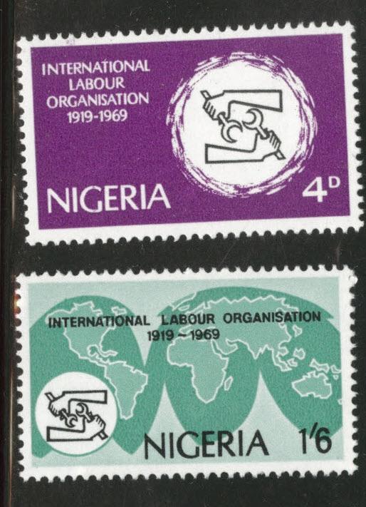 Nigeria Scott 230-231 MNH** 1969 ILO set 