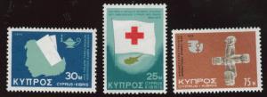 Cyprus Scott 439-441 MNH** 1975 Red Cross set