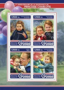 Guinea - 2017 Princess Charlotte - 4 Stamp Sheet - GU17217a