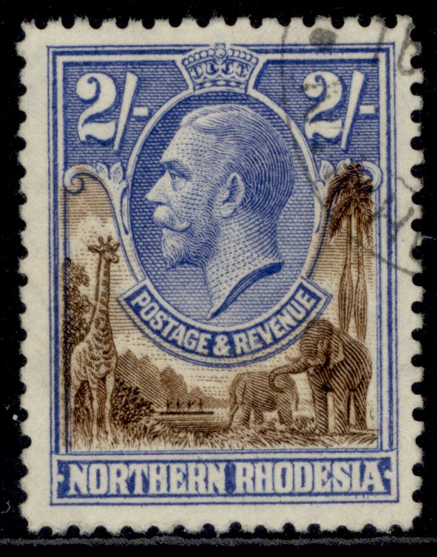 NORTHERN RHODESIA GV SG11, 2s brown & ultramarine, FINE USED. Cat £48.