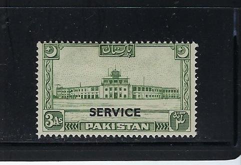 PAKISTAN SCOTT #O30 1949-50 OVERPRINTED OFFICIAL 3a (GREEN) - MINT HINGED