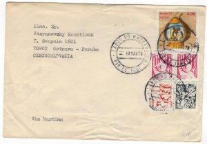 Brazil 1978 Cover Stamps Scott 1441+1444+1448+1536 Christmas Professions Cattle