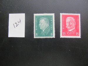 Germany 1930 MNH SC 385-386 SET VF/XF 22 EUROS (124)