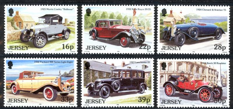 Jersey Sc# 604-609 MNH 1992 Classic Cars