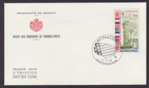 Monaco 1543 Statue of Liberty 1986 U/A FDC