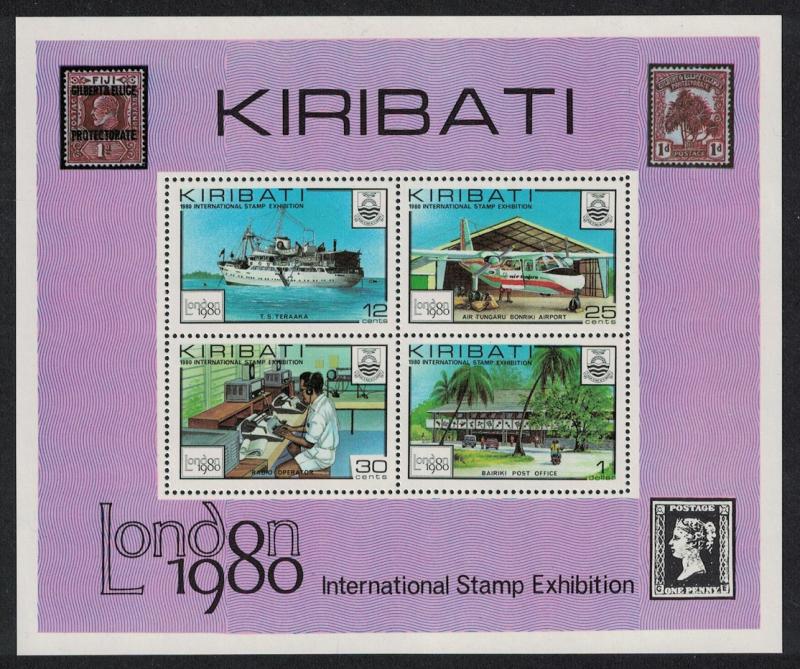 Kiribati Ship Aircraft 'London 1980' International Stamp Exhibition MS SG#MS116